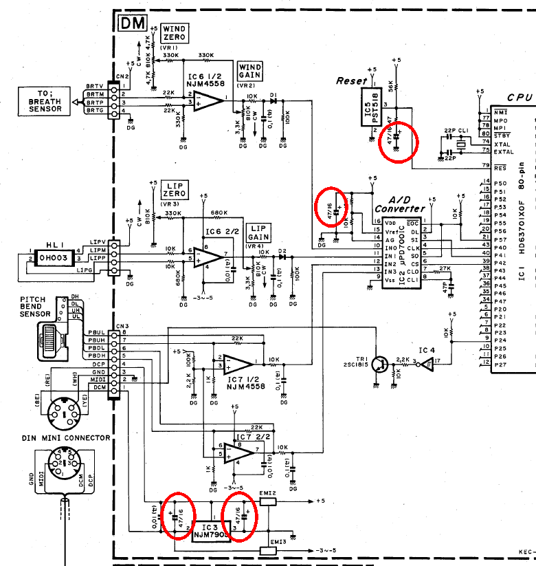 Ymaaha WX7 Voltage Regulator circuit
